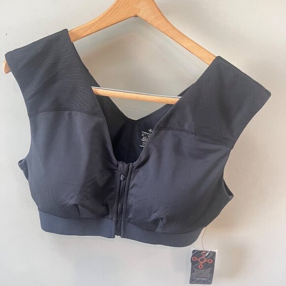 Tommie Copper Womens Shoulder Support Bra W/ Zipper Black XL Copper & Zinc Infus - Picture 1 of 5